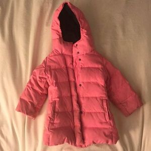 JCrew  crewcuts pink puffer belted coat size 2